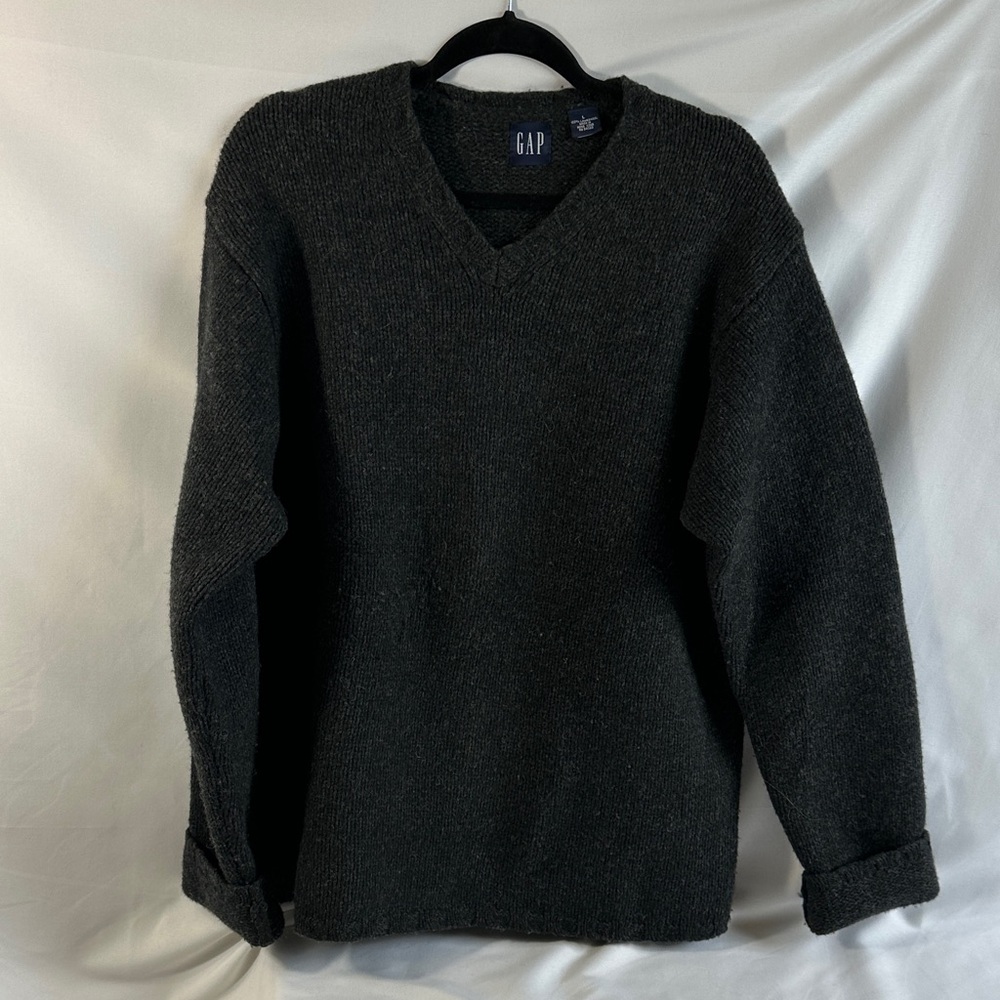 GAP Men's Black LambswoolSweater